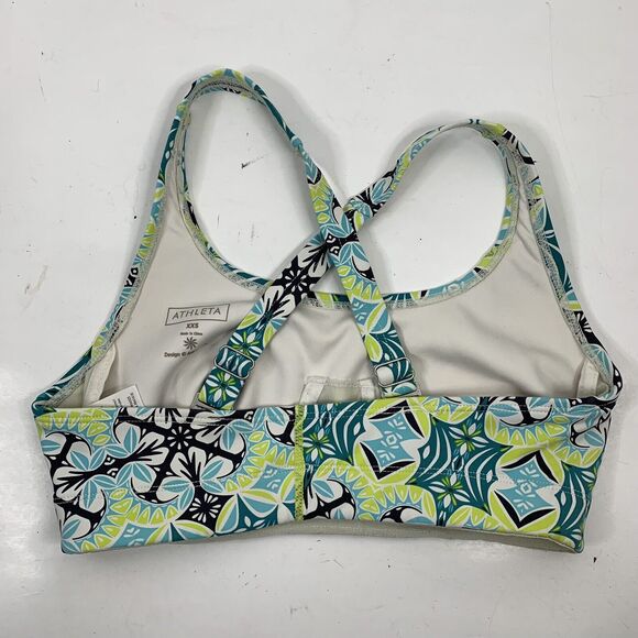 Athleta Size XXS Bikini Swim Top Underwire Colorful Geometric Adjustable Women’s - Picture 11 of 11